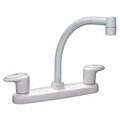 Phoenix Faucets Hi-Arc 2 Lever 0.25 Turn Plastic Kitchen Faucet, White - 8 in. PHFPF221202